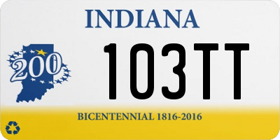 IN license plate 103TT