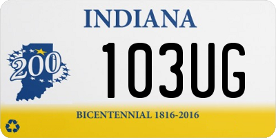 IN license plate 103UG