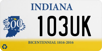 IN license plate 103UK