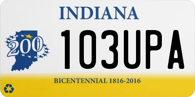 IN license plate 103UPA