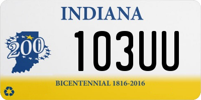 IN license plate 103UU