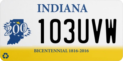IN license plate 103UVW