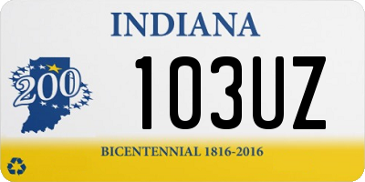IN license plate 103UZ