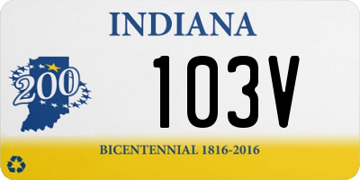 IN license plate 103V