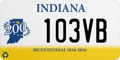 IN license plate 103VB