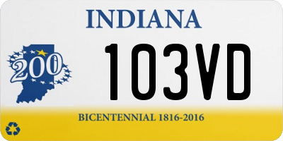 IN license plate 103VD