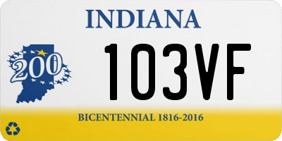 IN license plate 103VF