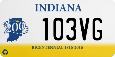 IN license plate 103VG