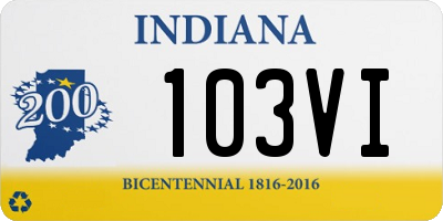 IN license plate 103VI