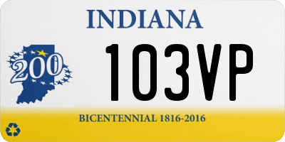 IN license plate 103VP