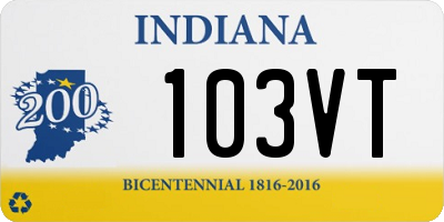 IN license plate 103VT