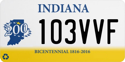 IN license plate 103VVF