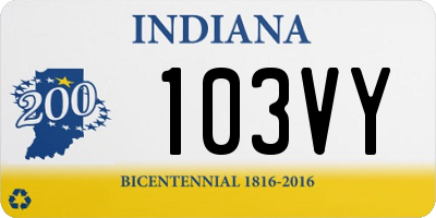 IN license plate 103VY