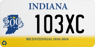 IN license plate 103XC