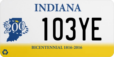 IN license plate 103YE