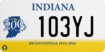 IN license plate 103YJ