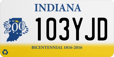 IN license plate 103YJD