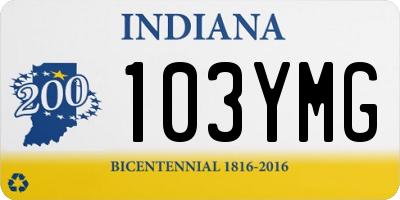 IN license plate 103YMG