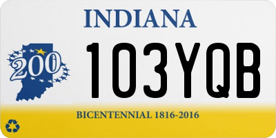 IN license plate 103YQB