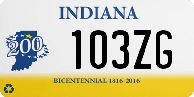 IN license plate 103ZG