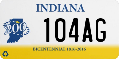 IN license plate 104AG