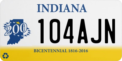 IN license plate 104AJN