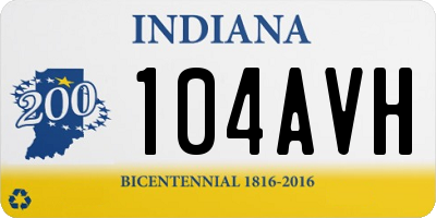IN license plate 104AVH