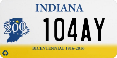 IN license plate 104AY