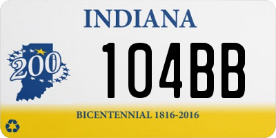 IN license plate 104BB