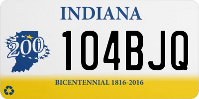 IN license plate 104BJQ