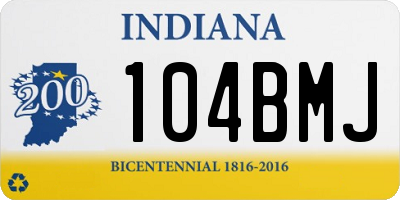 IN license plate 104BMJ