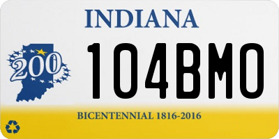 IN license plate 104BMO