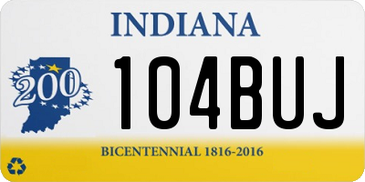 IN license plate 104BUJ