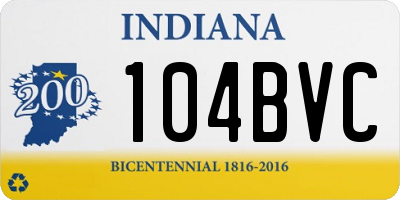 IN license plate 104BVC