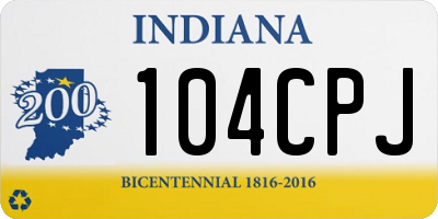 IN license plate 104CPJ