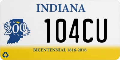 IN license plate 104CU