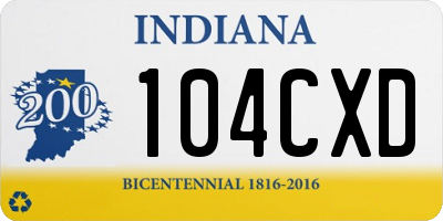 IN license plate 104CXD