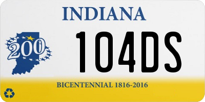 IN license plate 104DS