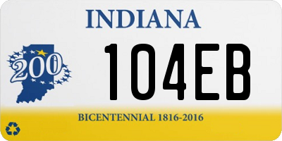 IN license plate 104EB