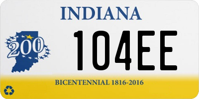 IN license plate 104EE