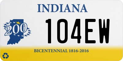 IN license plate 104EW