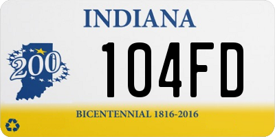 IN license plate 104FD