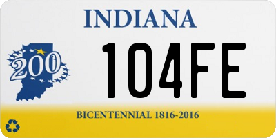 IN license plate 104FE