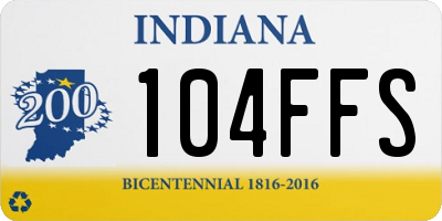 IN license plate 104FFS