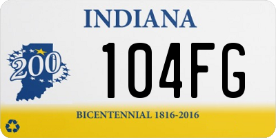 IN license plate 104FG