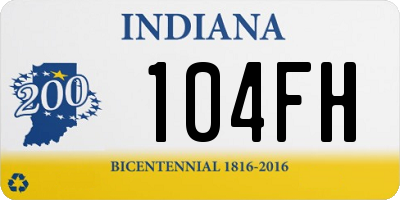 IN license plate 104FH