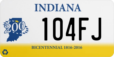 IN license plate 104FJ