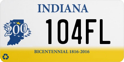 IN license plate 104FL