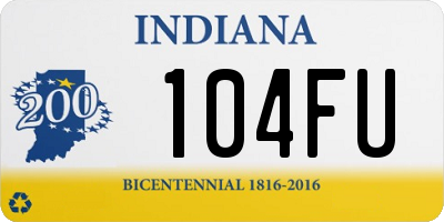 IN license plate 104FU