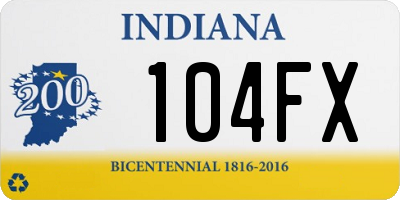 IN license plate 104FX